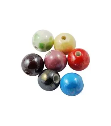 10 BOLAS DE CERÁMICA MIX DE COLORES 10mm