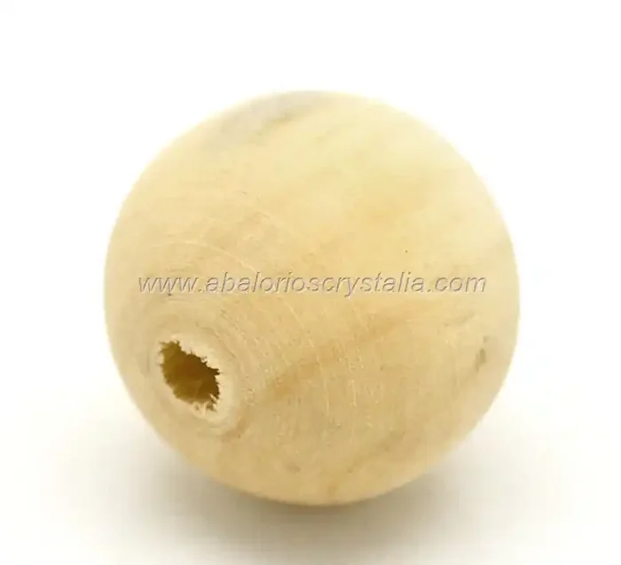 10 BOLAS DE MADERA NATURAL 20mm