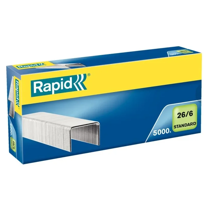 10 Unidades – Grapas rapid 26/6 standard galvanizada caja 5000 unidades