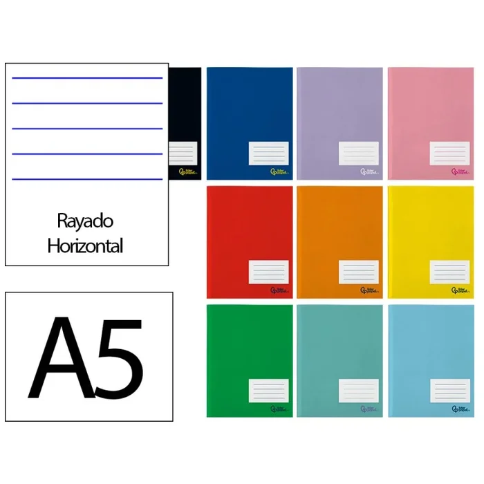 10 Unidades – Libreta liderpapel smart a5 plus 48 hojas 75gr horizontal doble margen colores surtidos