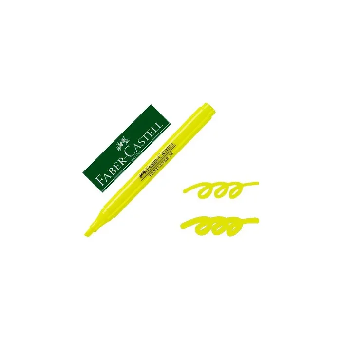 10 Unidades – Rotulador faber castell fluorescente textliner 38 amarillo