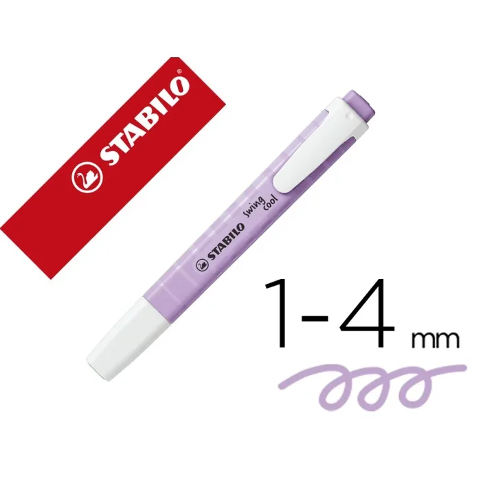 10 Unidades – Rotulador stabilo fluorescente swing cool pastel violeta