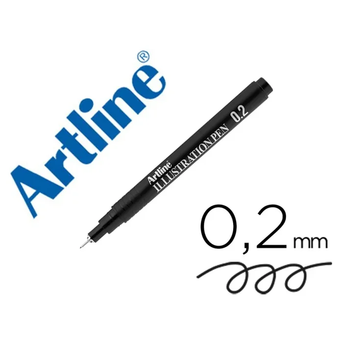 12 Unidades – Rotulador artline calibrado micrometrico negro illustration pen ek-282iln punta poliacetal 0,2mm