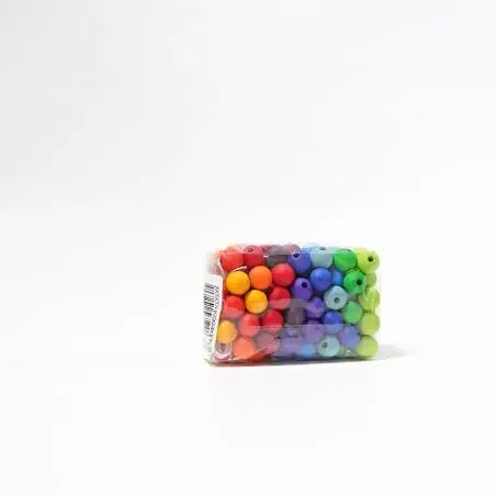 120 Bolas de madera pequeñas arco iris