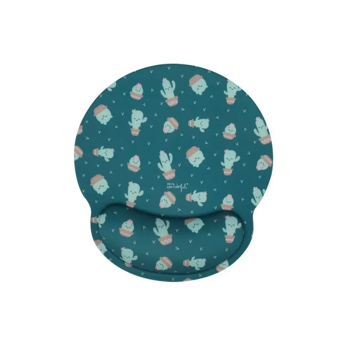 2 Unidades – Alfombrilla de raton mr wonderful de gel ergonomica cactus 250×230 mm