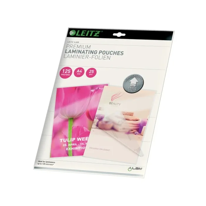 2 Unidades – Bolsa de plastificar leitz din a4 125 mc caja de 25 unidades