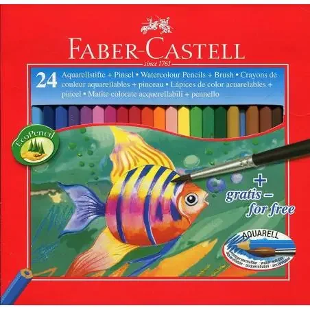 24 Ecolápices Acuarelables + 1 pincel Faber Castell