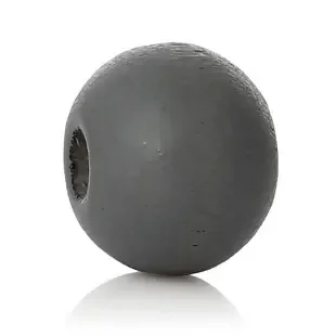 25 BOLAS DE MADERA GRIS OSCURO, 8mm