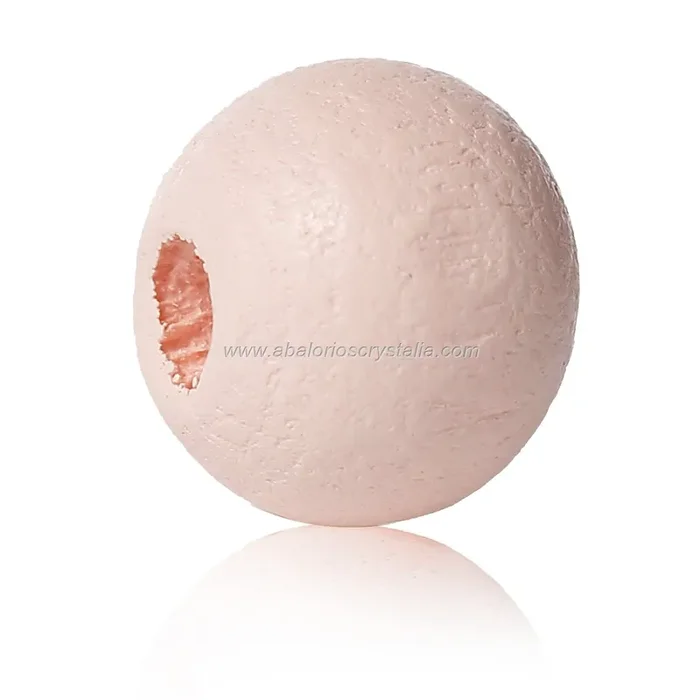 25 BOLAS DE MADERA ROSA CLARO 8mm