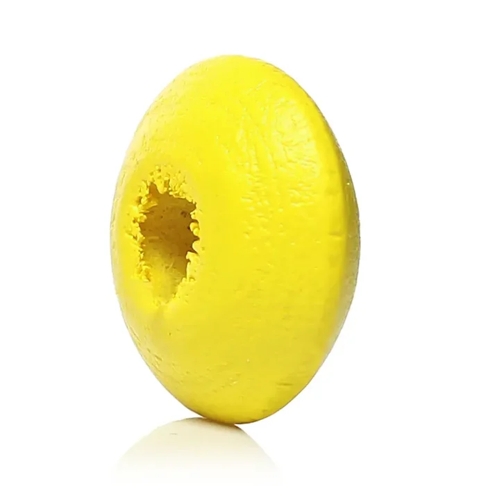 25 DONUTS DE MADERA 10×5 mm AMARILLO