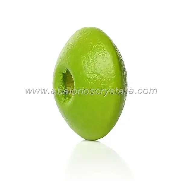 25 DONUTS DE MADERA 10×5 mm VERDE