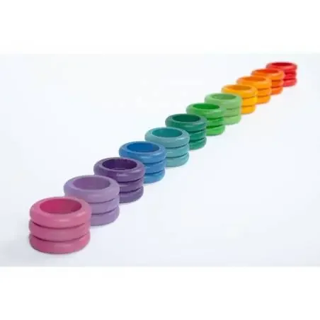 36 Anillas arco iris Grapat (12 colores)