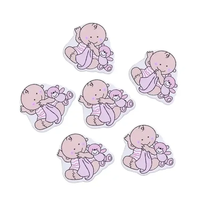 5 BEBES OSO ROSA 35x33mm