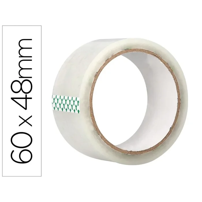 6 Unidades – Cinta adhesiva greening polipropileno transparente 60 mt x 48 mm para embalaje