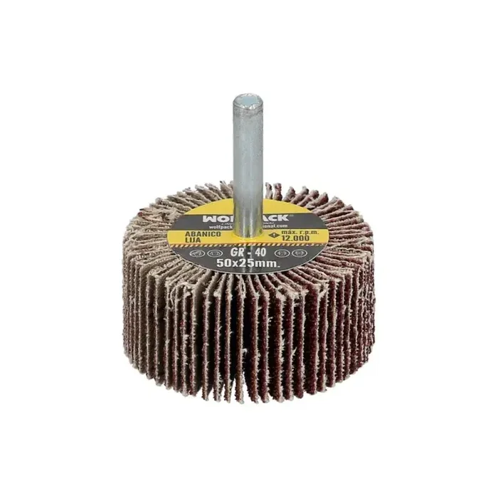 Abanico Lija Grano 40 Medida Diámetro 50 x 25 mm. Disco Abrasivo Laminas, Ruedas Mil Hojas