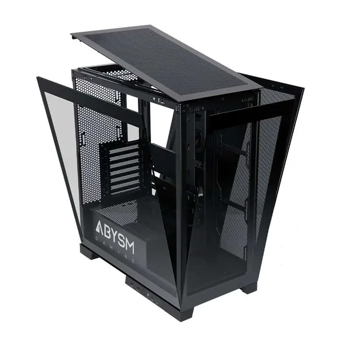 Abysm Danube Sava H500 Black Caja Torre ATX, ITX, Micro ATX – Lateral y Frontal Cristal Templado – 3.5″ y 2.5″ – USB-A, USB-C y Audio – 4 Ventiladores ARGB Instalados – Soporta Refrigeracion Liquida