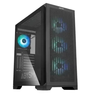 ABYSM GAMING DANUBE MURA BX300 ARGB CAJA TORRE ATX, EATX, ITX, MICRO ATX – LATERAL CRISTAL TEMPLADO – 3.5 Y 2.5 – USB-C 3.2, USB-A 3.2 Y AUDIO – 4 VENTILADORES ARGB INSTALADOS – SOPORTA REFRIGERACION