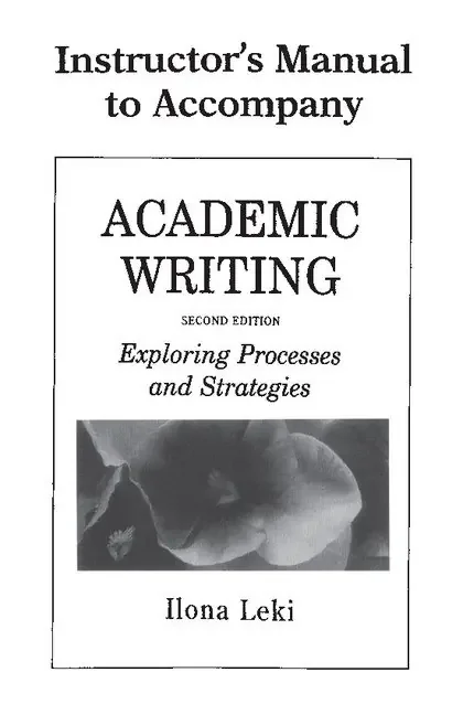 Academic Writing Instructor´s Manual 2nd Edition