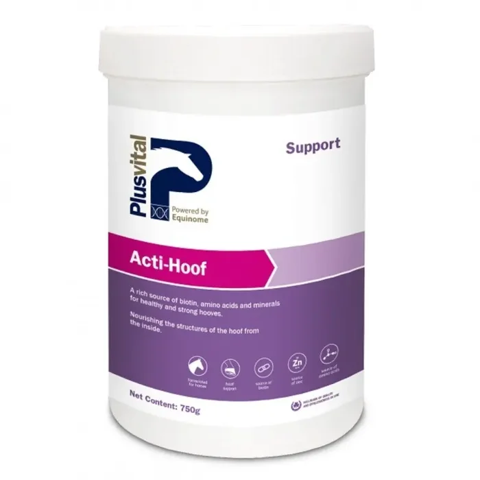 Acti-Hoof Plusvital 750 g suplemento en polvo para caballos con a cascos débiles y quebradizos