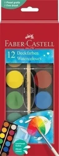 ACUARELAS FABER-CASTELL ESTUCHE DE 12 COLORES