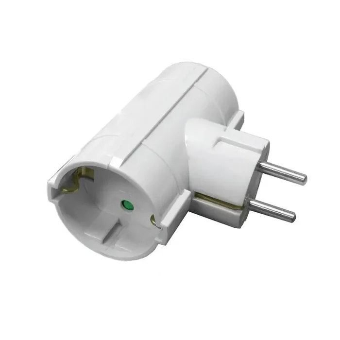 Adaptador / Ladrón Doble Schuko 16 A. 250 V.
