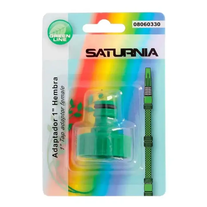 Adaptador Manguera Plástico 1″ hembra Blíster