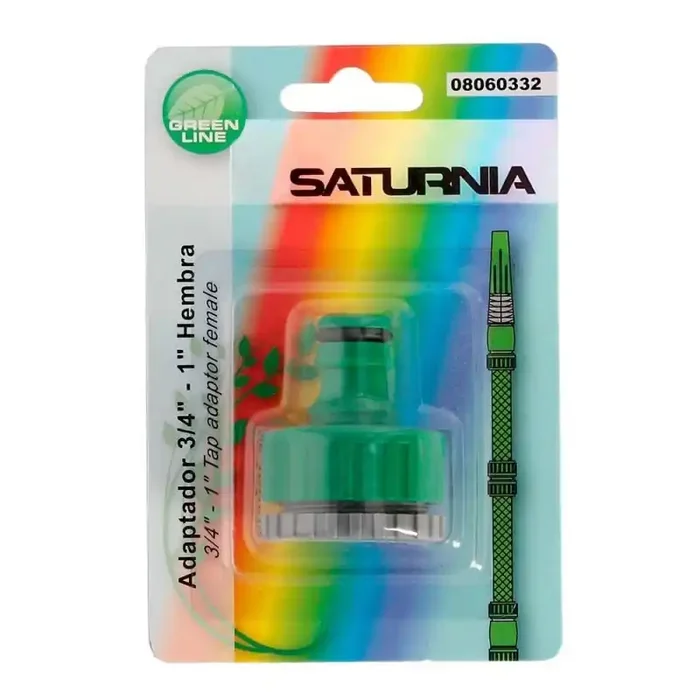 Adaptador Manguera Plástico 3/4 – 1″ Hembra Blíster