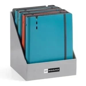 AGENDA ANUAL (2025) CATALAN MIQUELRIUS ANILLAS TAPA POLIURETANO CON GOMA PLUS 155X213 S/V ASSORTIMENT EXPOSITOR DE 6