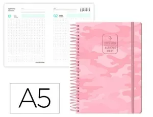 AGENDA ESCOLAR LIDERPAPEL CURSO 25-26 TEENS PATTERNS ABSTRACT PATTERN 6 DIA PAGINA DIN A5 BILINGUE PAPEL FSC 80