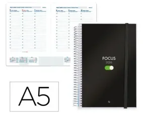 AGENDA ESPIRAL LIDERPAPEL TINOS A5 2026 SEMANA VISTA DESIGN 1 PAPEL 70 GR