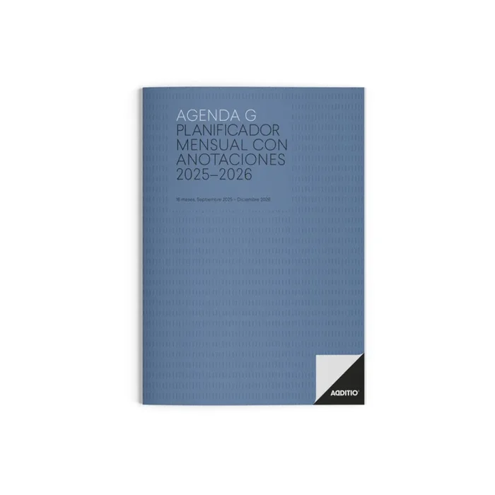 Agenda g mes vista additio planificador 16 meses 19,5×28,5 cm colores surtidos