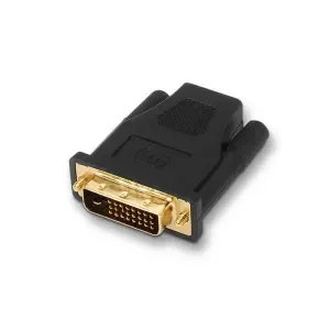 AISENS ADAPTADOR DVI A HDMI – 24+1/M-HDMI A HEMBRA BLINDADO EN ORO – FULL HD – COLOR NEGRO