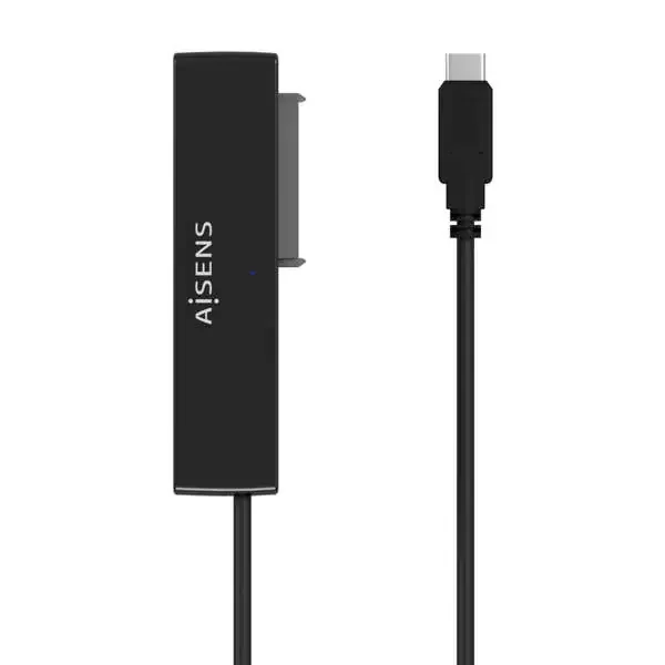 Aisens Adaptador SATA a USB-C USB 3.0/USB3.1 GEN1 para Discos Duros 2.5?? y 3.5?? con Alimentador – Color Negro