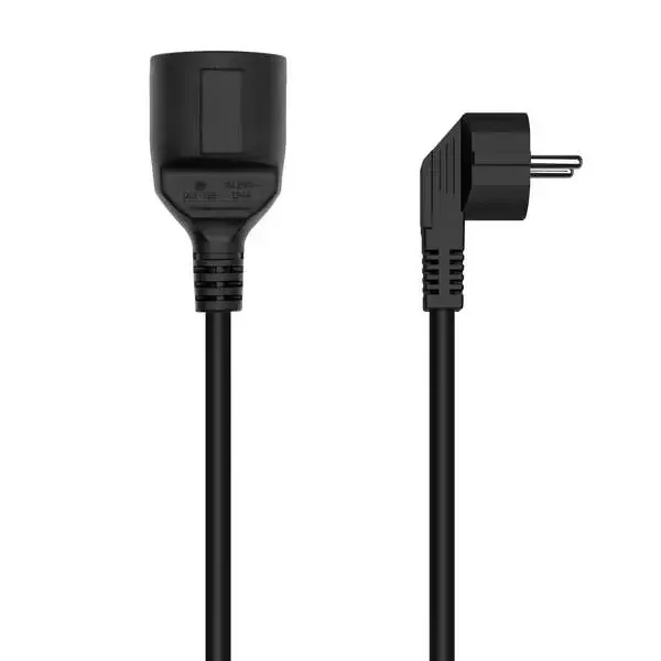 Aisens Cable Alargador de Alimentacion Schuko – CEE7/M-CEE7/H – 5.0M – Color Negro