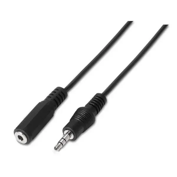Aisens Cable Audio Estereo – JACK 3.5/M-JACK 3.5/H – 3.0m – Color Negro