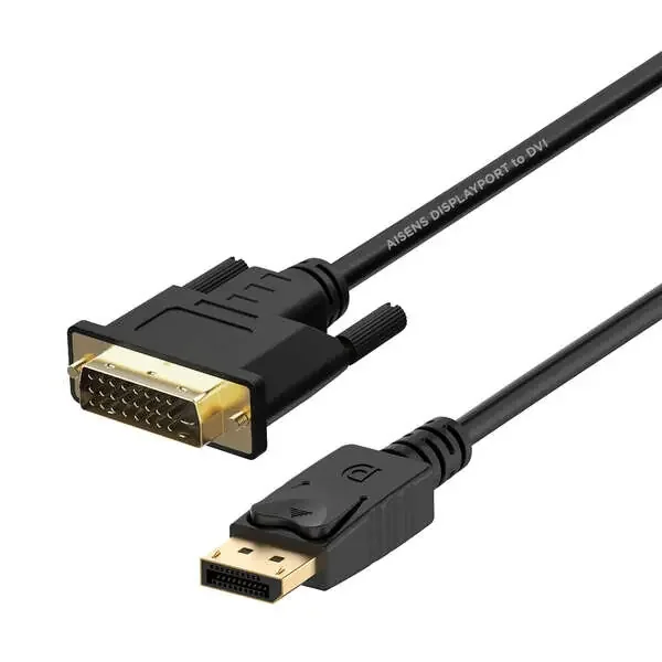 Aisens Cable Conversor Displayport a DVI – DP/M-DVI/M – 2.0m – Color Negro