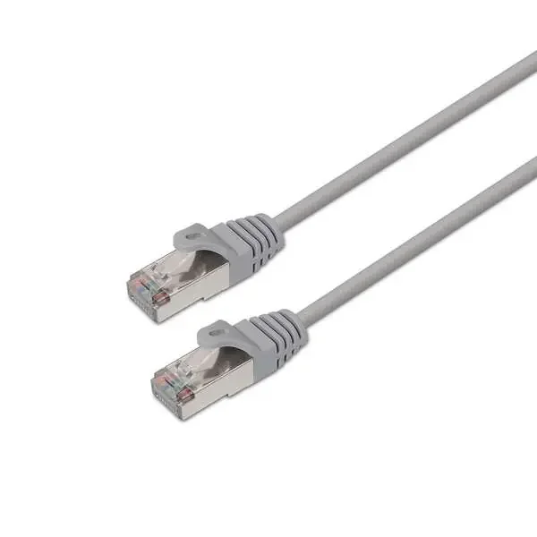 Aisens Cable de Red Latiguillo RJ45 Cat.6 FTP AWG24 – 15m – 10/100/1000 Mbit/s – Color Gris