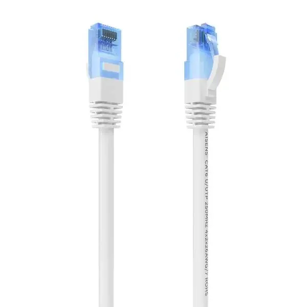 Aisens Cable de Red Latiguillo RJ45 Cat.6 UTP AWG26 CCA – 4.0m – Color Blanco