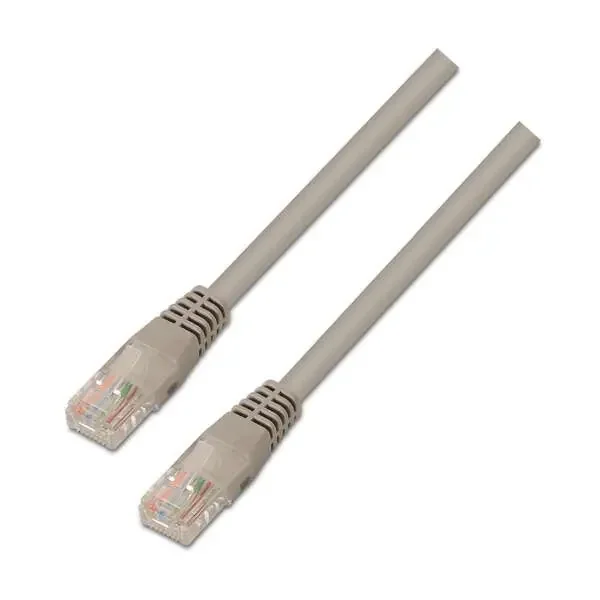 Aisens Cable de Red Latiguillo RJ45 LSZH Cat.6 UTP AWG24 – 0.5m – Libre de Halogenos – 10/100/1000 Mbit/s – Color Gris