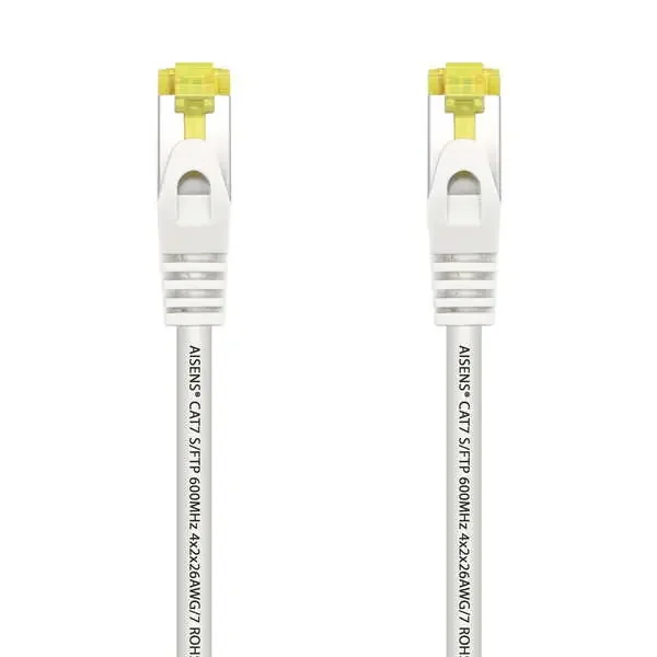 Aisens Cable de Red Latiguillo RJ45 LSZH Cat.7 600 MHz S/FTP PIMF AWG26 – 2.0M – Color Blanco
