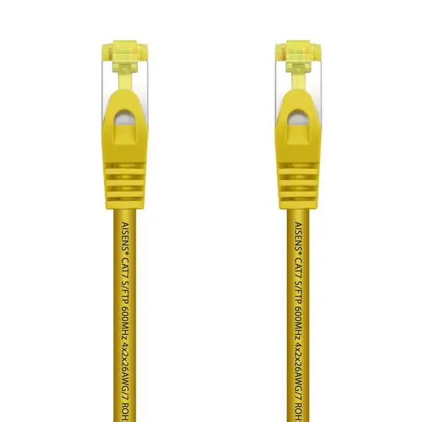 Aisens Cable de Red Latiguillo RJ45 LSZH Cat.7 600 MHz S/FTP PIMF AWG26 – 2.0M – Color Amarillo