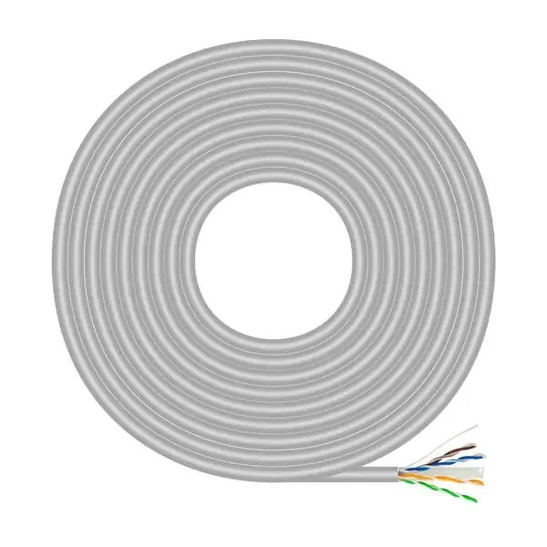 Aisens Cable de Red RJ45 Cat.6 UTP Rigido AWG23 CCA (Aleacion) – 305m – Color Gris