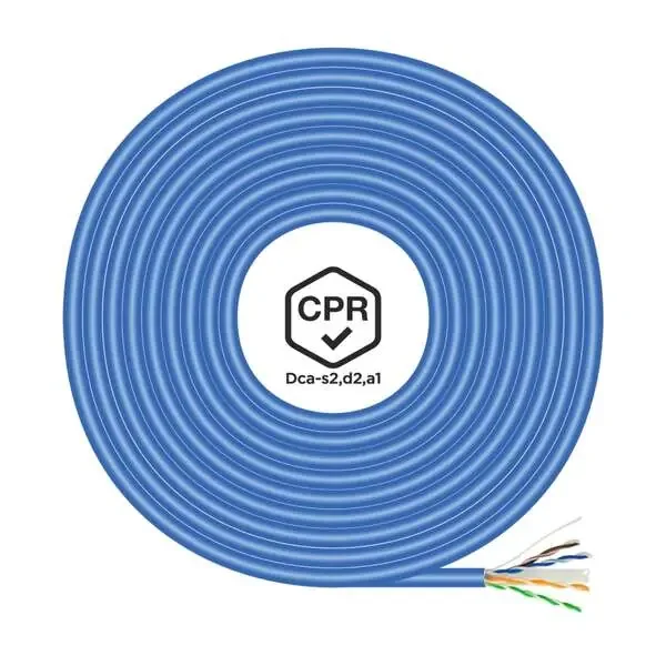 Aisens Cable de Red RJ45 LSZH CPR Dca CAT.6 UTP AWG24 – 305m – Cable Azul
