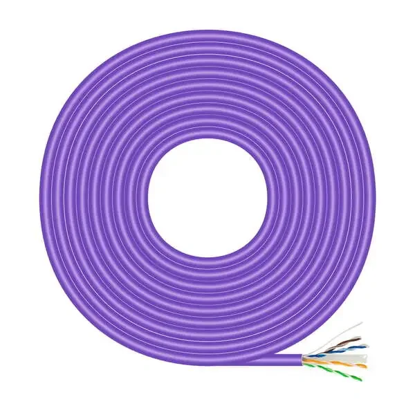 Aisens Cable de Red RJ45LSZH Cat.6 UTP Rigido AWG23 CCA (Aleacion) – 305m – Color Violeta