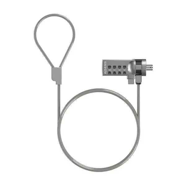 Aisens Cable de Seguridad con Cerradura de Combinacion para Ordenador, Monitor, Portatil – 1.5M