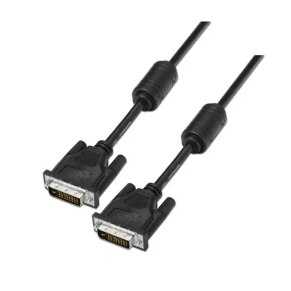 Aisens Cable DVI Dual Link 24+1 con Ferrita – DVI-D Macho a DVI-D Macho – 1.8m – (2560 x 1600) – Color Negro
