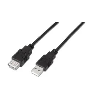 AISENS CABLE EXTENSION USB 2.0 – TIPO A MACHO A TIPO A HEMBRA – 1.0M – COLOR NEGRO
