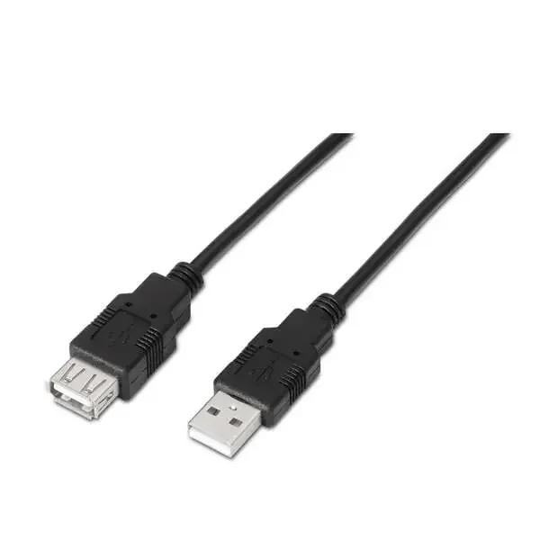Aisens Cable Extension USB 2.0 – Tipo A Macho a Tipo A Hembra – 3.0m – Color Negro