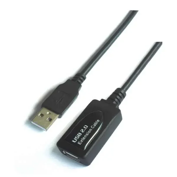 Aisens Cable Extension USB 2.0 Prolongador con Amplicador – Tipo A Macho a Tipo A Hembra – 15m – Color Negro