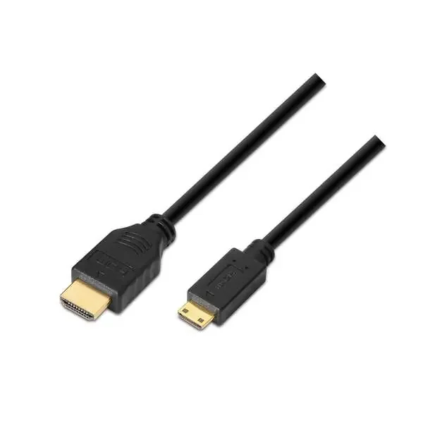 Aisens Cable HDMI a Mini HDMI Alta Velocidad / HEC – A Macho-C/Macho – 1.8m – Compatibilidad 3D y Ethernet – Color Negro